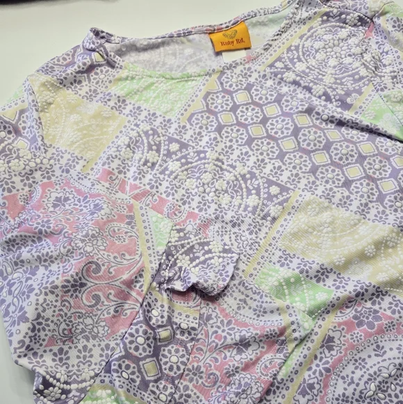 Ruby Rd. Women's Multicolor Patterned Top - Picture 5 of 5